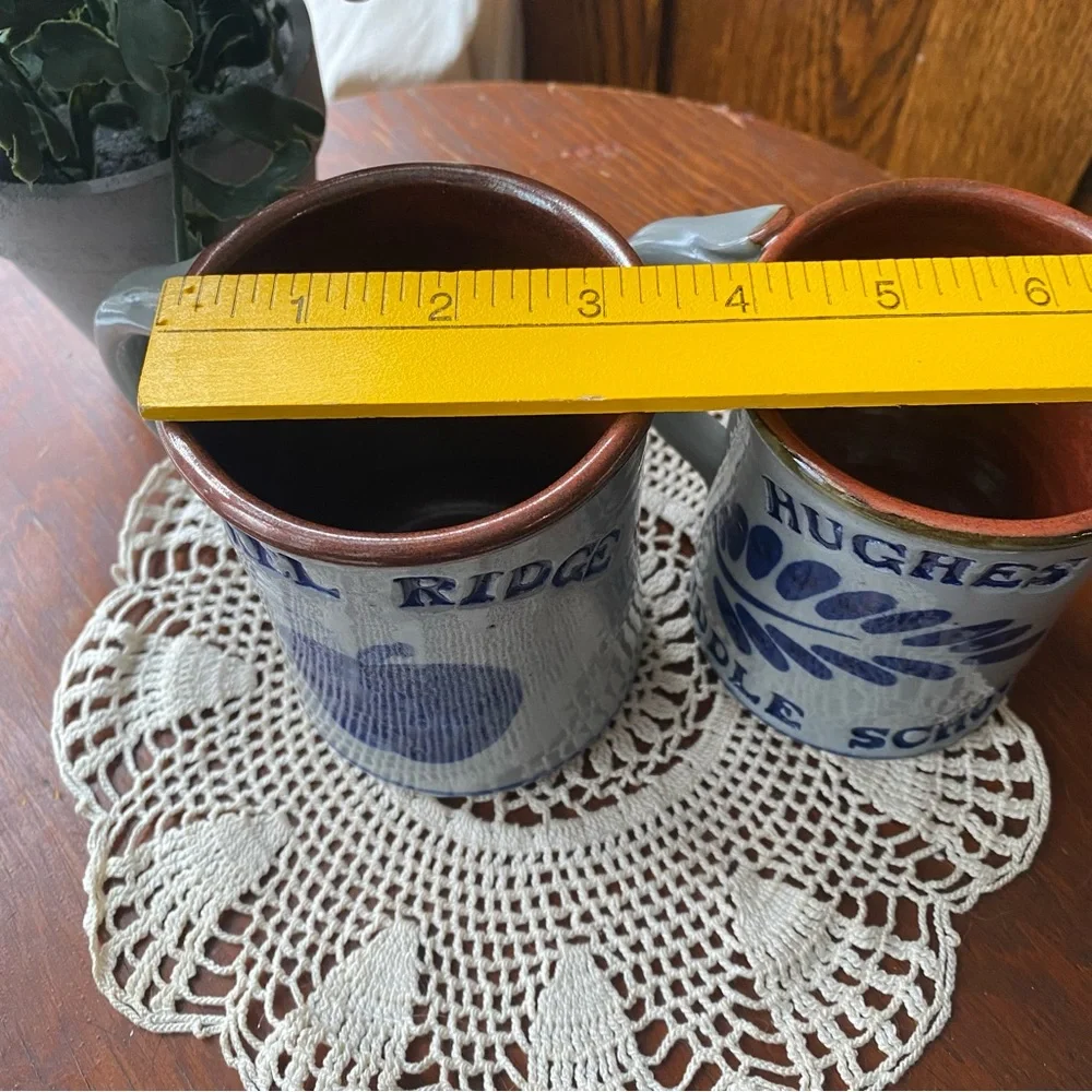 Blue and White Ceramic Mugs